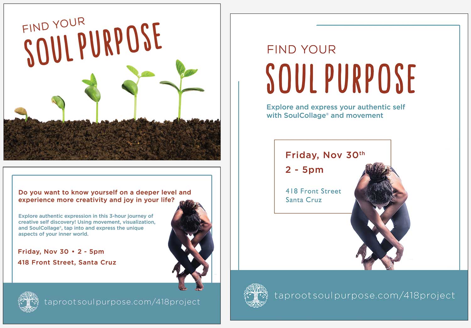 find-your-soulpurpose-flyer-postcard-design-santa-cruz