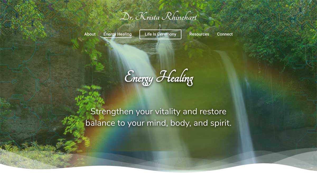 Shamanic therapist website design