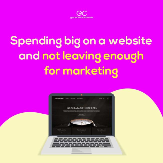 5 Common Marketing Mistakes - spending too much on a website