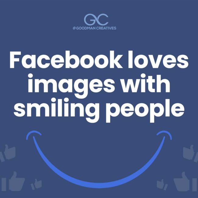 Facebook's algorithm prefers photos of smiling people