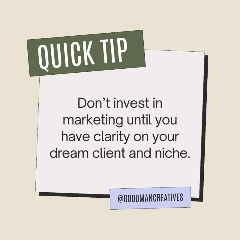 Don't invest in therapist marketing until you have clarity on your dream client and niche