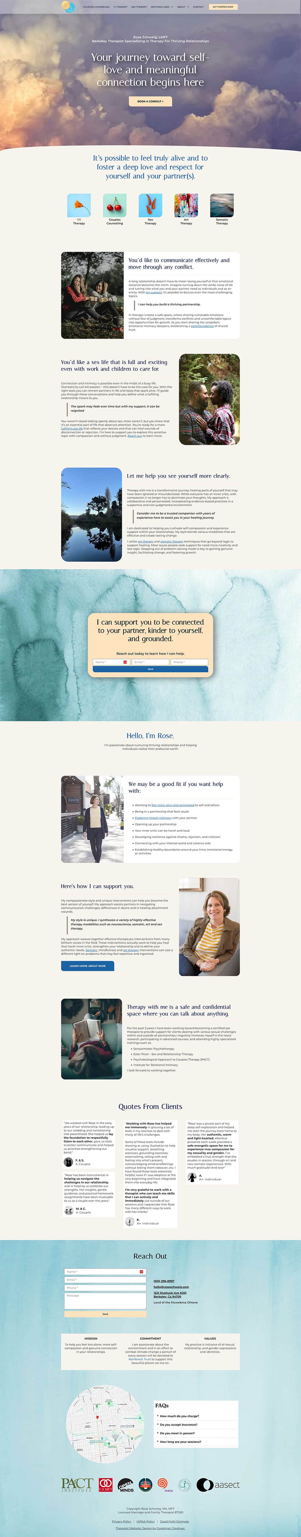 Couples counseling website design