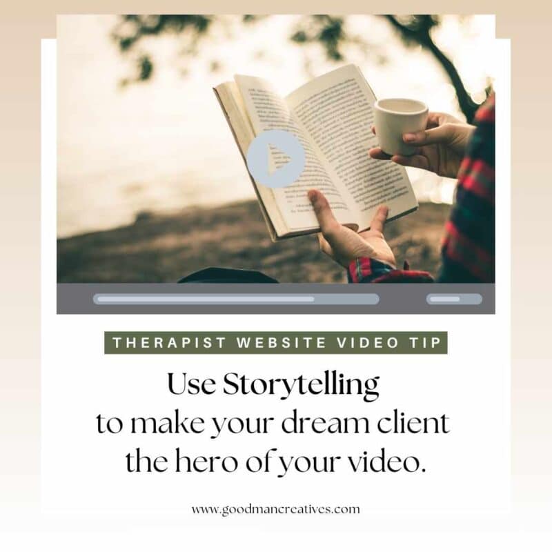 How to record a therapist website video using storytelling