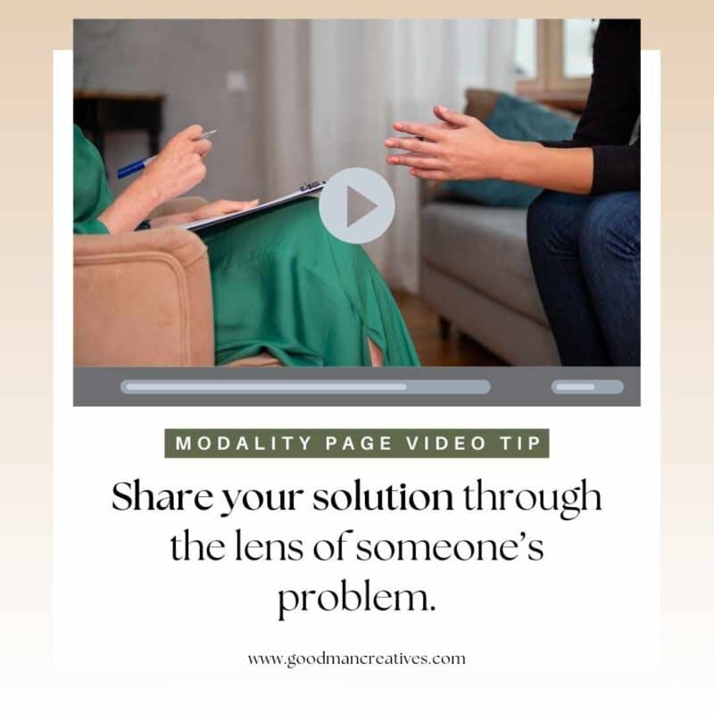 Videos for therapist website tips - talk like them not you