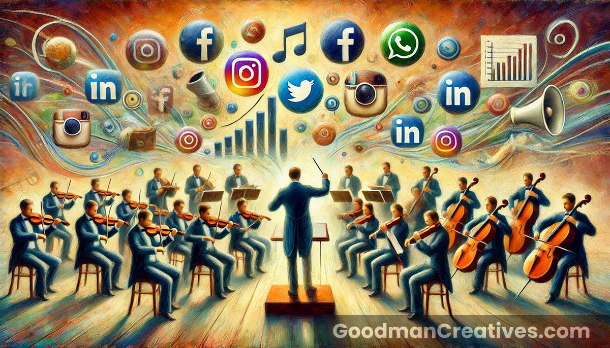 An orchestra conductor of social media
