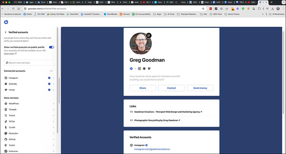 Greg Goodman Gravatar Profile page