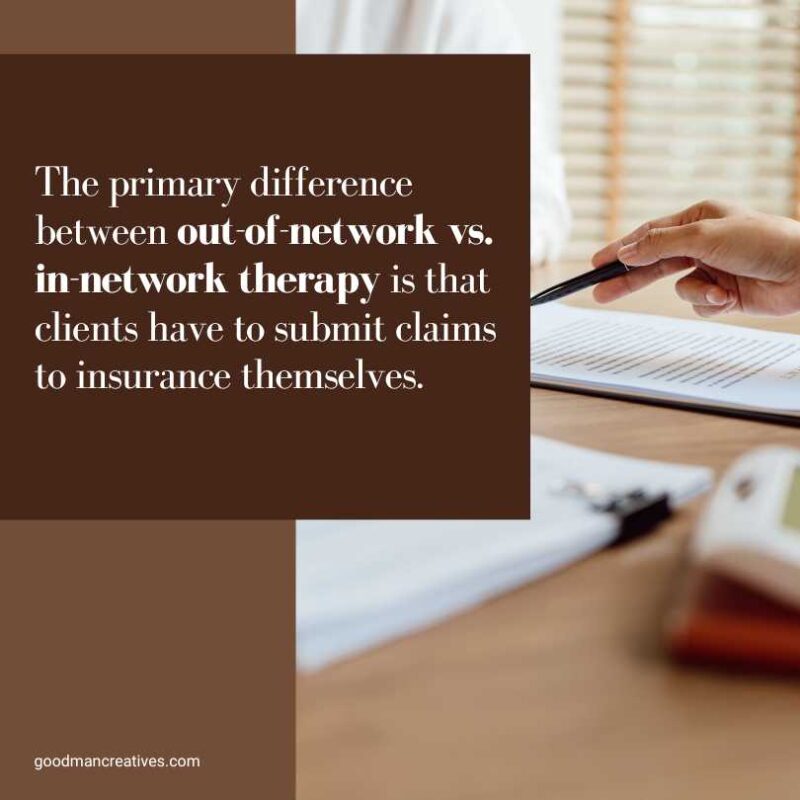 out-of-network vs. in-network therapy