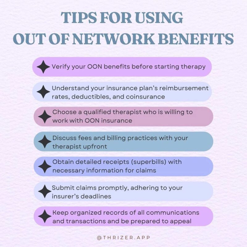 thrizer tips for using out of network benefits