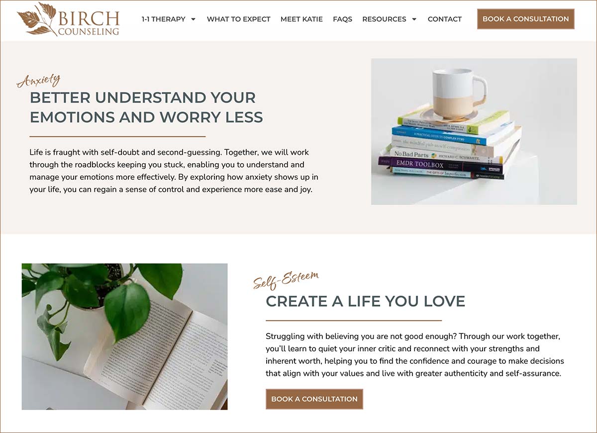 How to incorporate details of your therapy office into a therapist website