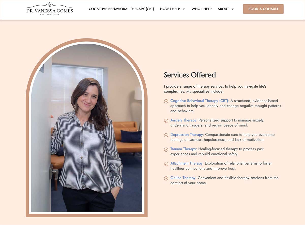 Dr. Vanessa Gomes - psychologist photo session tips