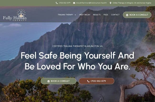 Fully Human PLLC Counseling Website