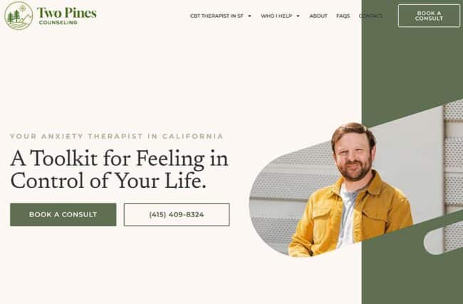 Two Pines Therapy Website