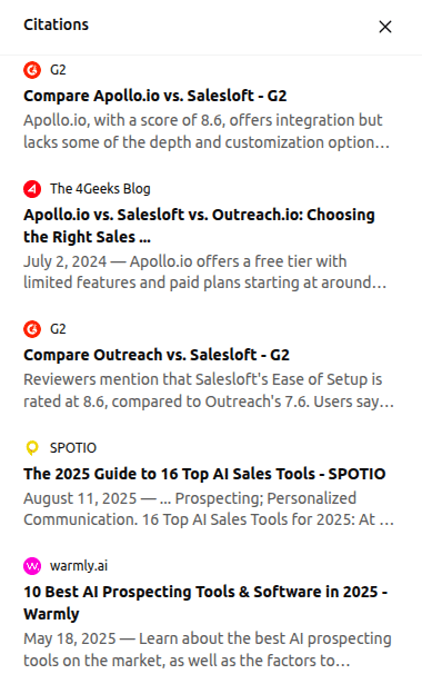 ChatGPT cites a lot of comparison content and listicles.