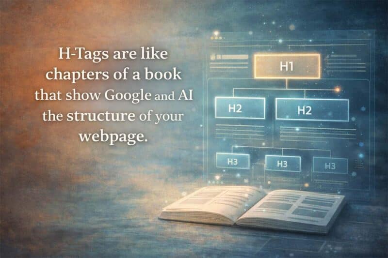 h tags are chapters of a book for google and ai
