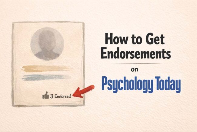 How to get endorsements on Psychology Today