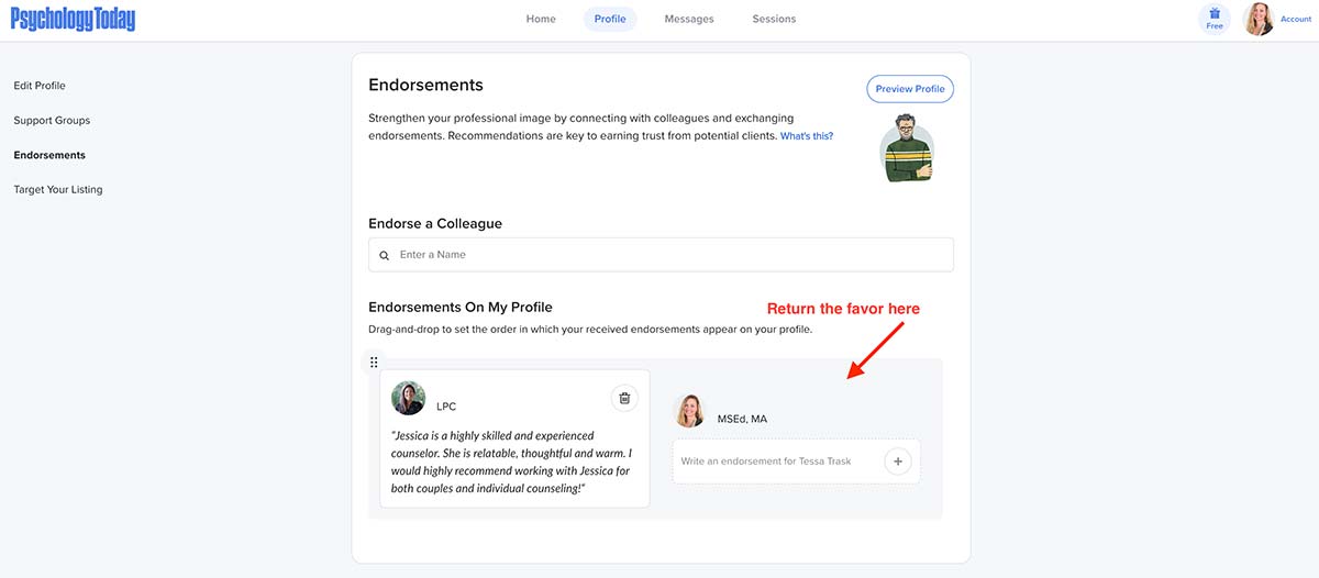 Trade reviews on Psychology Today - tutorial how to