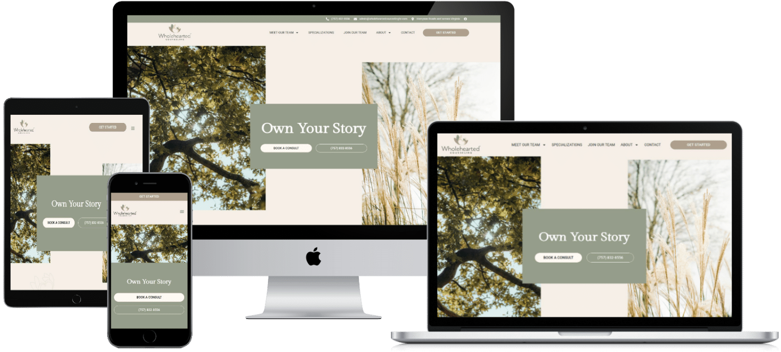 Wholehearted Counseling Mockup