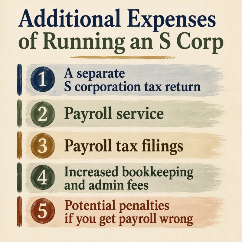 Additional expenses involved with running a mental health s corp for therapists