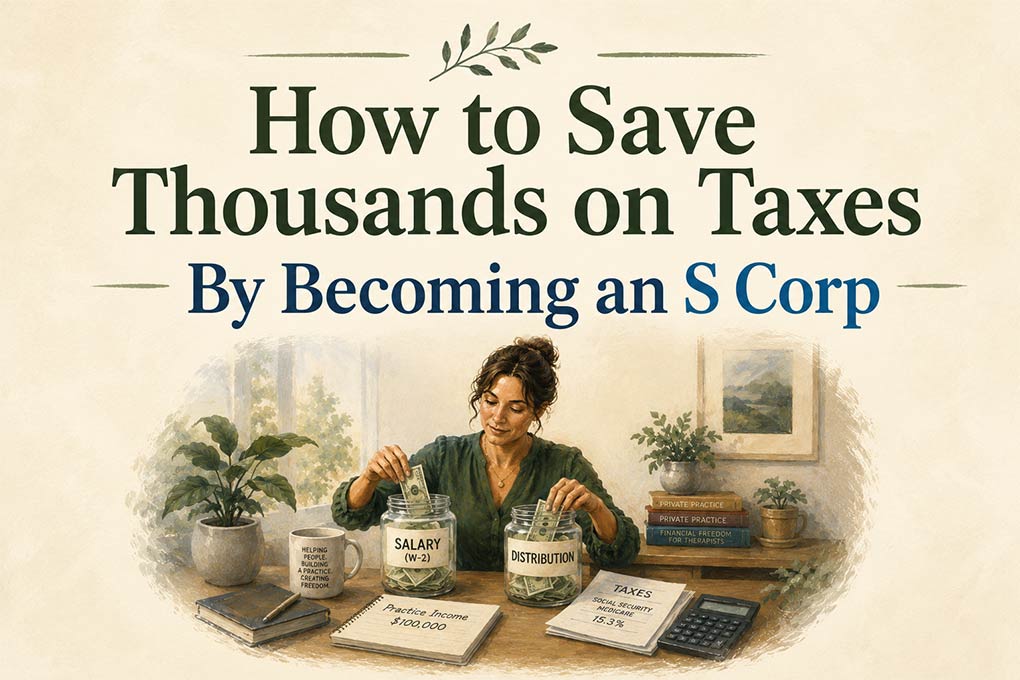 Save on taxes by becoming an s corporation for therapists