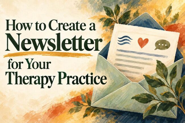How to create a newsletter for your therapy practice
